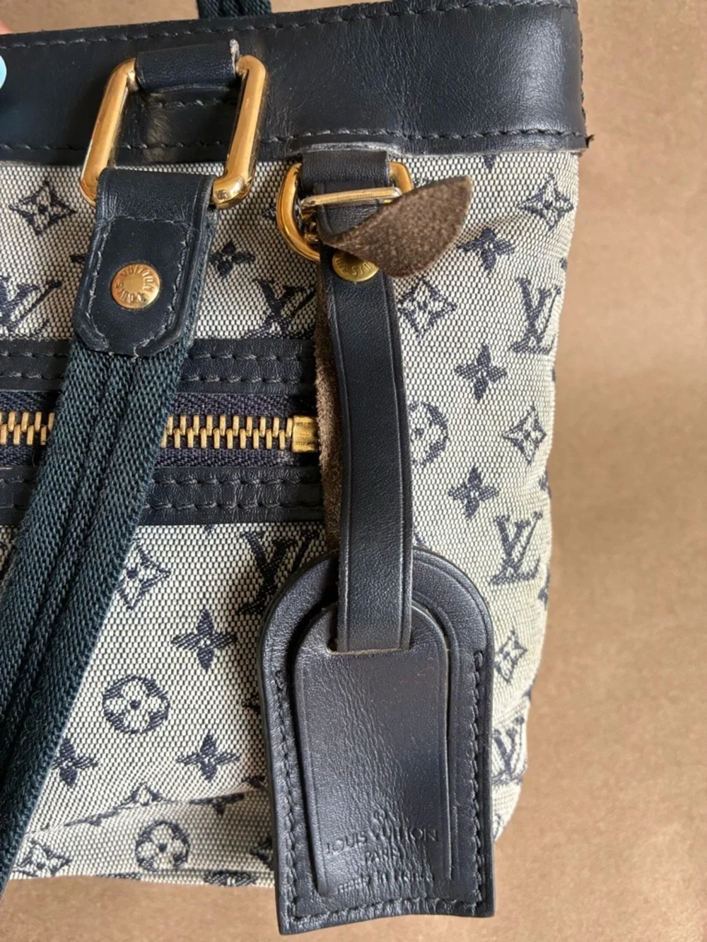 Louis Vuitton Blue Monogram Lin Lucille PM Bag